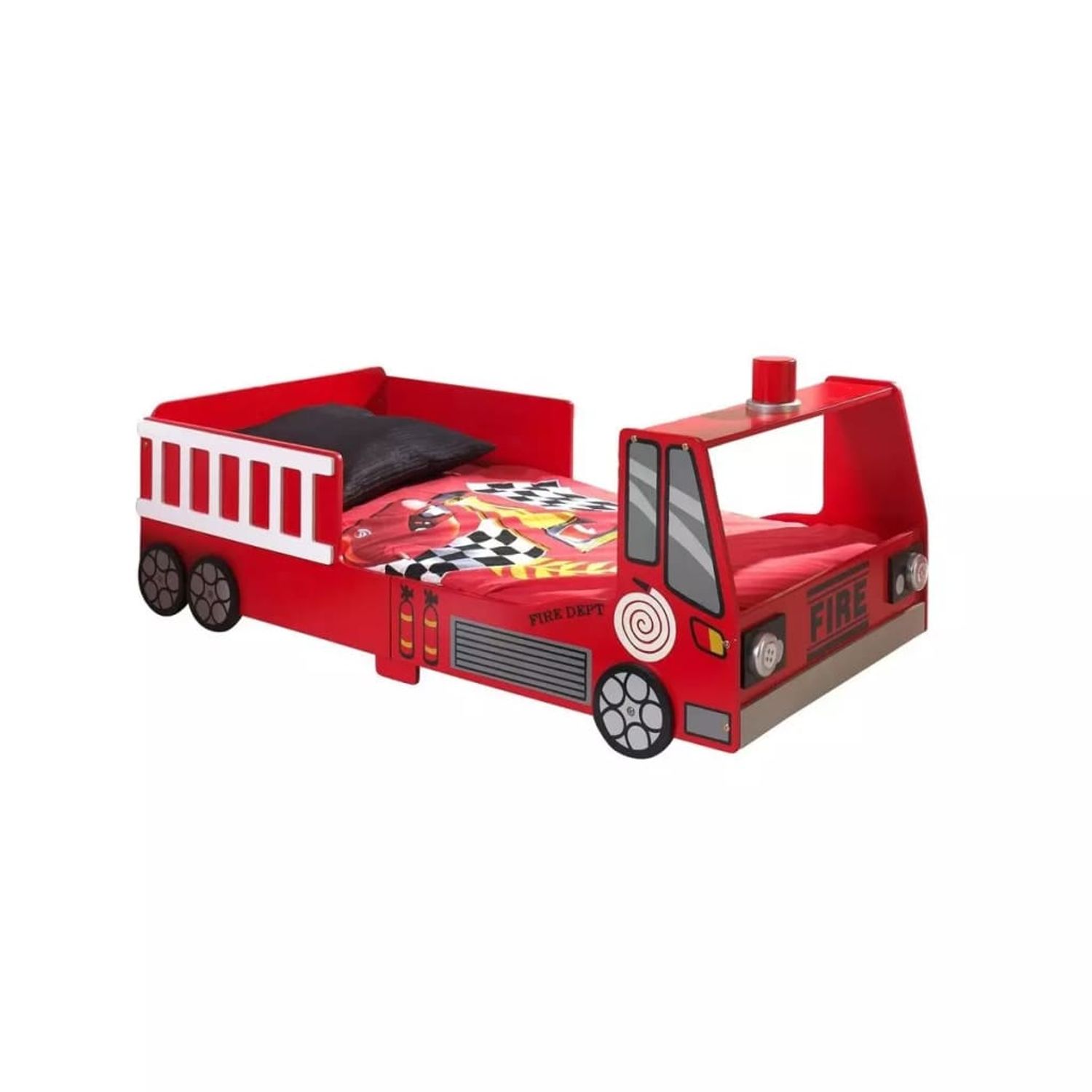 Vipack Pat pentru copii camion de pompieri, roșu, lemn fotografia produsului