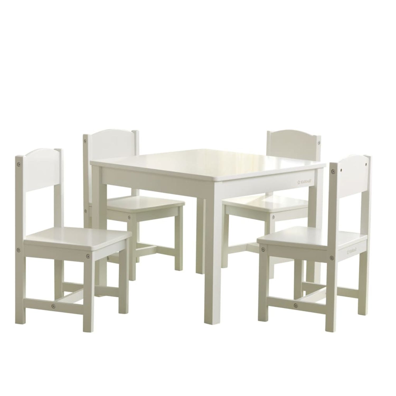 KidKraft 425361  Farmhouse Table with 4 Chairs White fotografia produsului