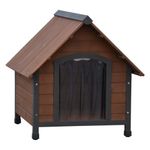 Cușcă de c&acirc;ine cu clapete de plastic Rustique maro 76x76x72cm,441159 fotografia produsului