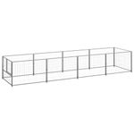 vidaXL Padoc pentru c&acirc;ini, argintiu, 4 m&sup2;, oțel,3082102 fotografia produsului
