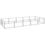 vidaXL Padoc pentru c&acirc;ini, argintiu, 10 m&sup2;, oțel,3082121 fotografia produsului