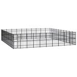 vidaXL Padoc pentru c&acirc;ini de exterior, 92,16 m&sup2;, oțel fotografia produsului