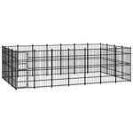 vidaXL Padoc pentru c&acirc;ini de exterior, 25,8 m&sup2;, oțel fotografia produsului