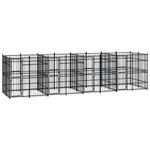 vidaXL Padoc pentru c&acirc;ini de exterior, 14,75 m&sup2;, oțel,3098012 fotografia produsului