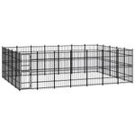 vidaXL Padoc pentru c&acirc;ini de exterior, 32,26 m&sup2;, oțel fotografia produsului