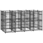 vidaXL Padoc pentru c&acirc;ini de exterior, 7,37 m&sup2;, oțel,3097939 fotografia produsului