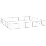 vidaXL Padoc pentru c&acirc;ini, argintiu, 25 m&sup2;, oțel fotografia produsului