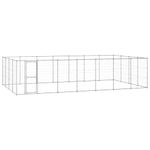vidaXL Padoc pentru c&acirc;ini de exterior, 33,88 m&sup2;, oțel galvanizat fotografia produsului