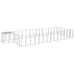 vidaXL Padoc pentru c&acirc;ini, argintiu, 26,62 m&sup2;, oțel fotografia produsului