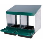 Kerbl Cuibar pentru găini dublu, verde, 53 x 52 x 43,5 cm, plastic fotografia produsului