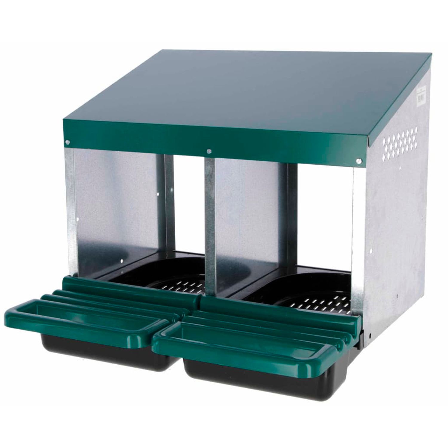 Kerbl Cuibar pentru găini dublu, verde, 53 x 52 x 43,5 cm, plastic fotografia produsului