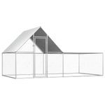 vidaXL Coteț pentru păsări, 4 x 2 x 2 m, oțel galvanizat fotografia produsului