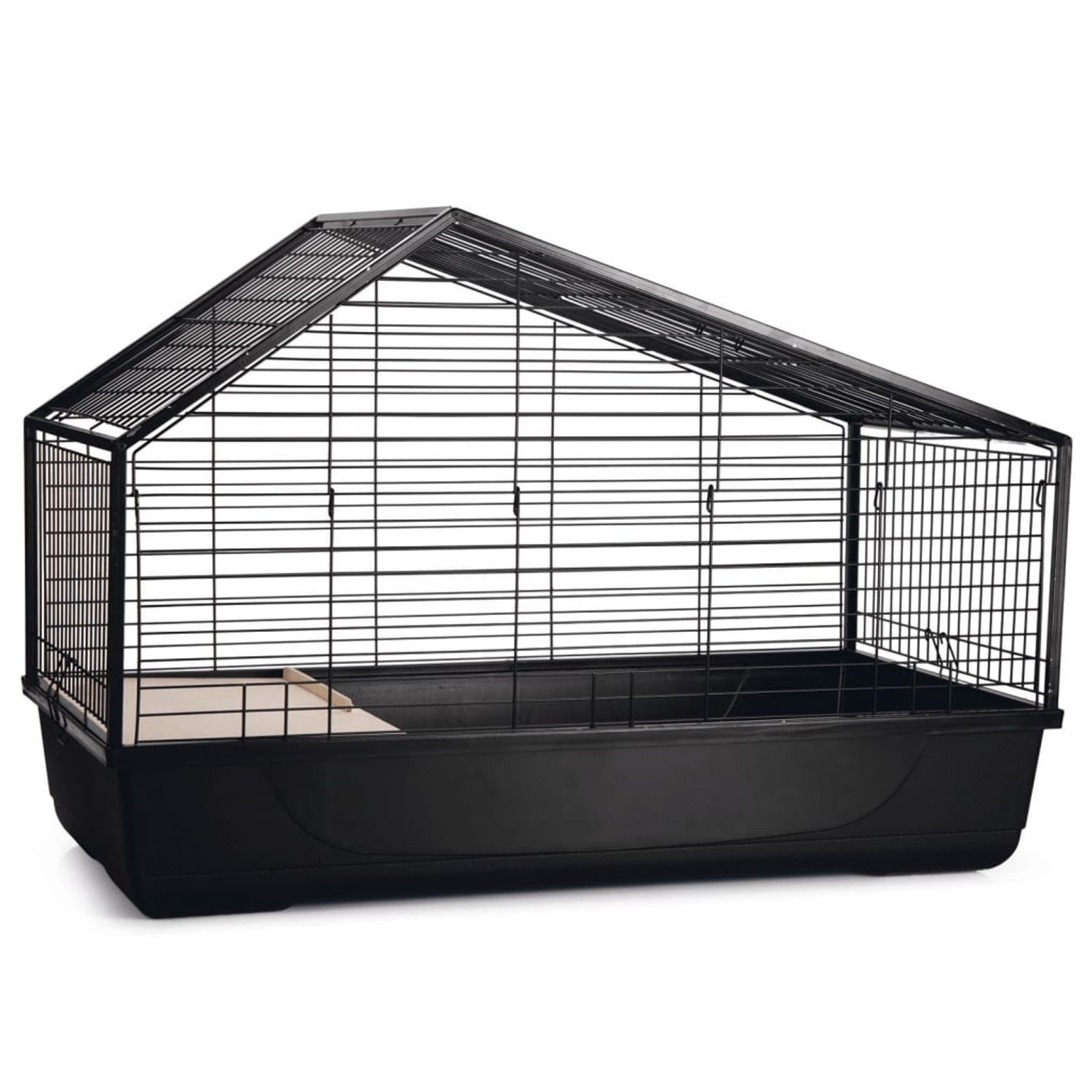 Beeztees Cușcă de iepuri pentru interior Desi, negru, 100x52x68 cm fotografia produsului