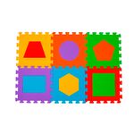 Puzzle pentru podea copii - 6 buc.- figuri geometrice  Babyono 279 fotografia produsului