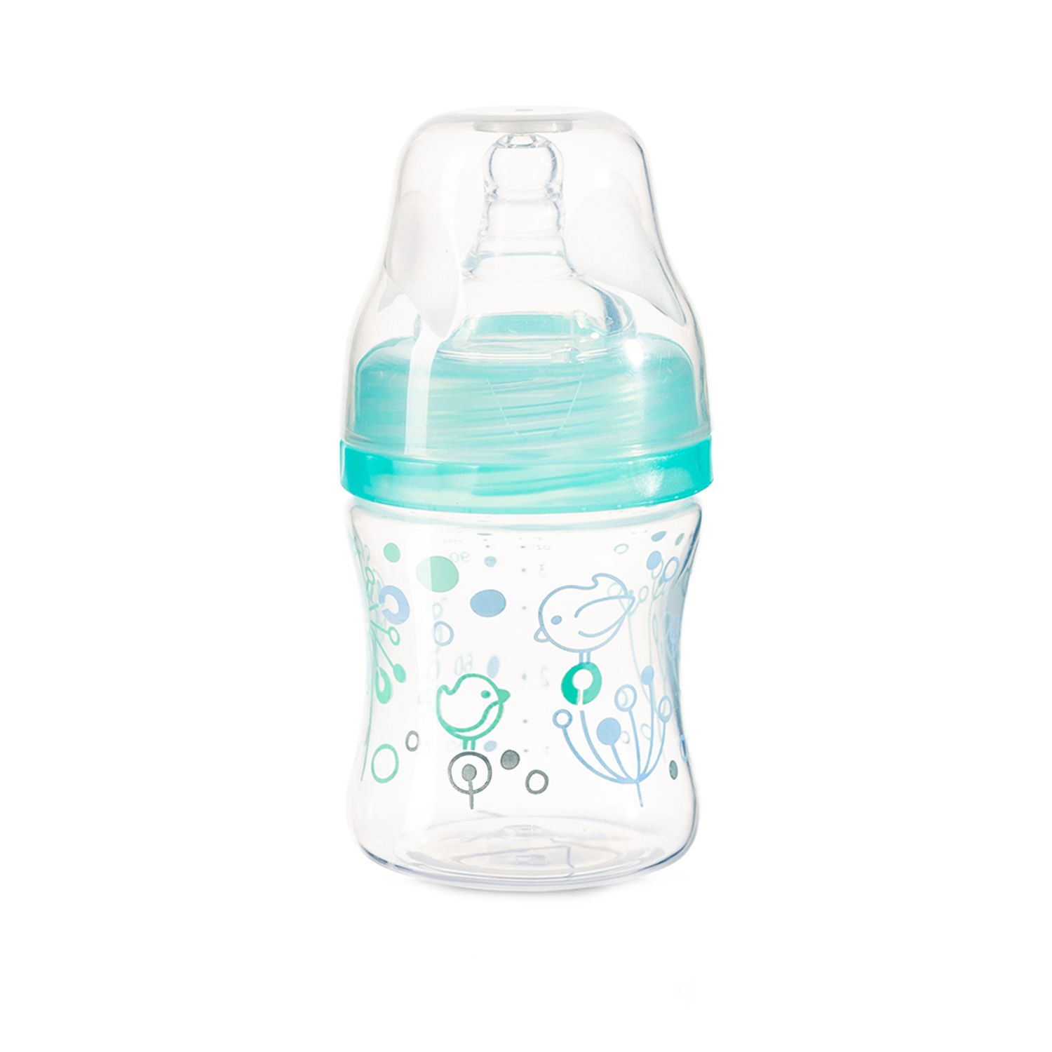 Biberon gat larg plastic 120 ml Pasari Albastru 402 _01 fotografia produsului