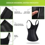 Corset din latex, zioda smart essentials®, pentru modelarea taliei, slabit, imbunatatire postura, negru, marimea XL fotografia produsului View 2 S