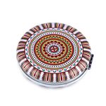 Oglinda poseta dubla Mandala 7 cm, Galben fotografia produsului