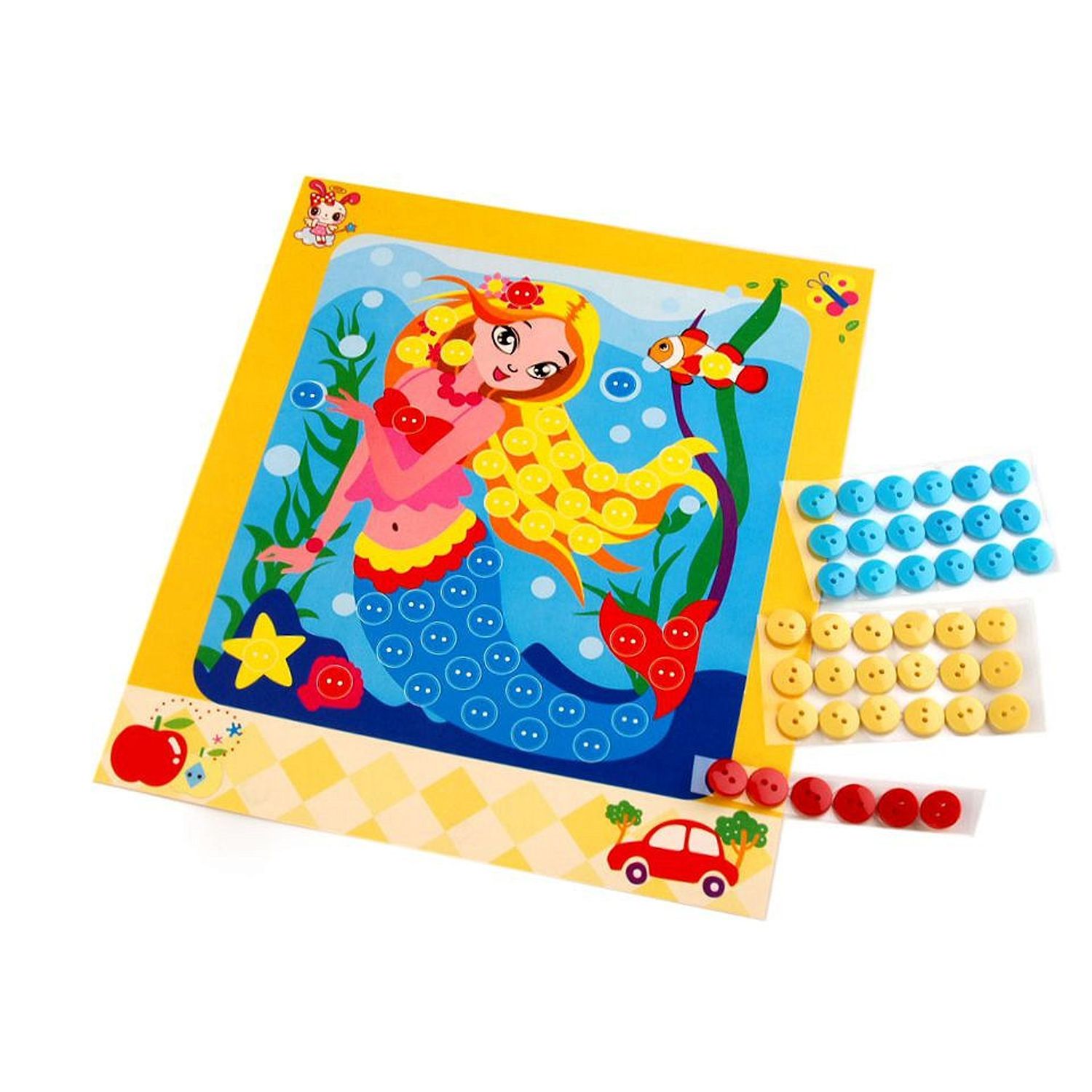 Set creativ adeziv pentru copii +3 ani, Sirena fotografia produsului