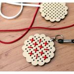 Set 20 forme lemn, diametru 45 mm, Floare fotografia produsului View 4 S