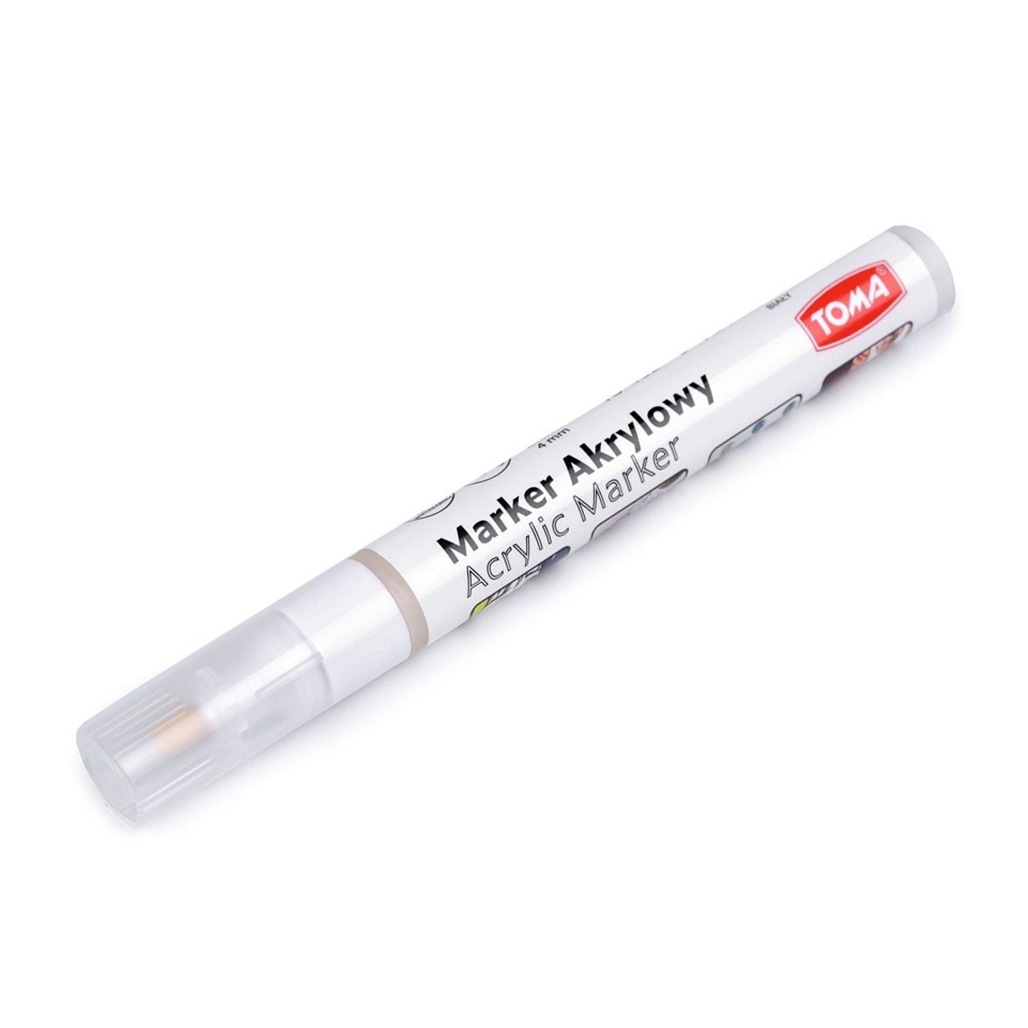 Marker acrilic creativ Toma, 4 mm, Alb fotografia produsului