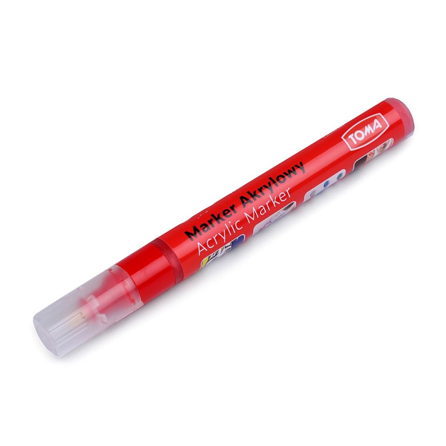 Marker acrilic creativ Toma, 4 mm, Rosu fotografia produsului