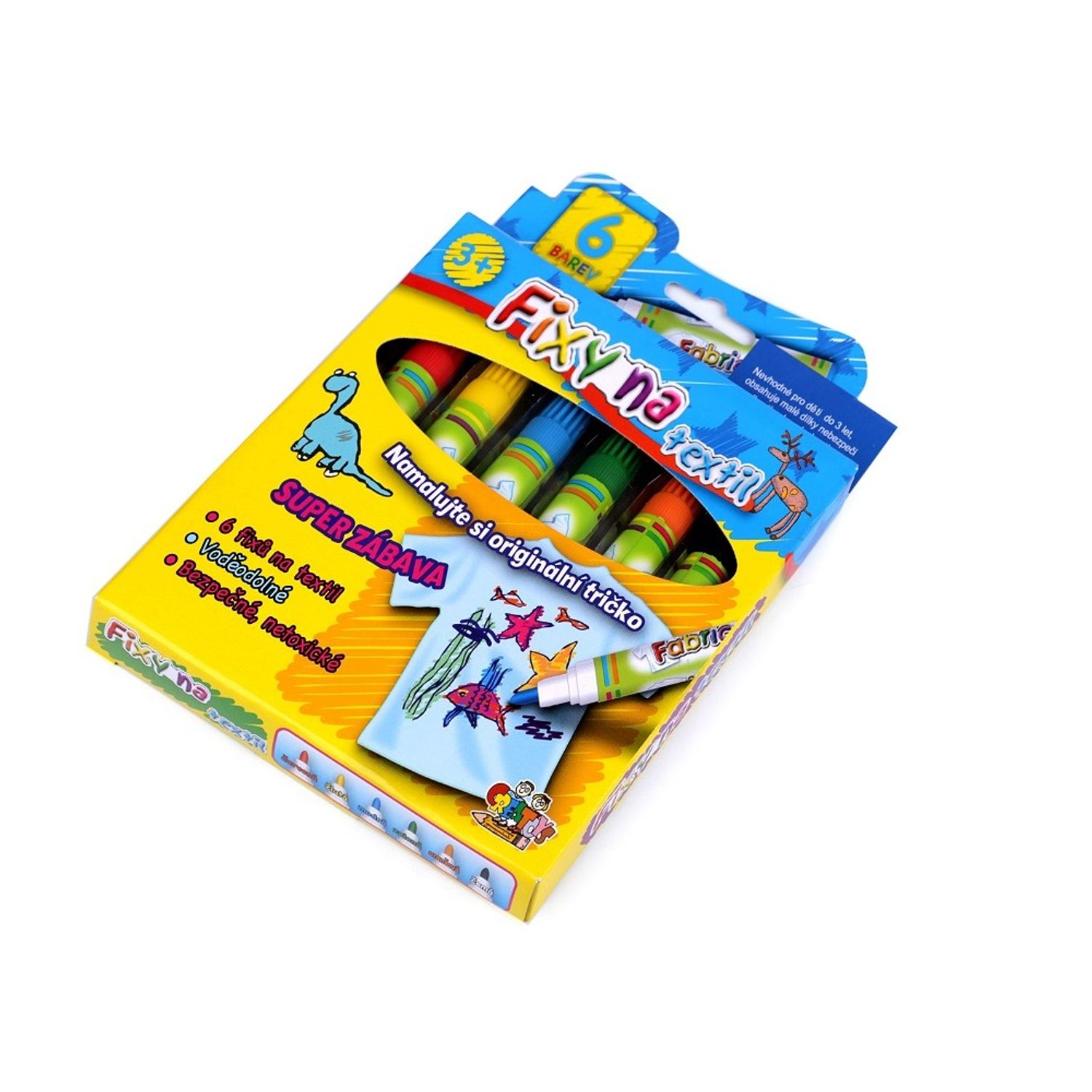 Markere lavabile pentru textile Creatoys, 6 buc fotografia produsului