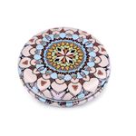 Oglinda poseta dubla Mandala 7 cm, bej fotografia produsului