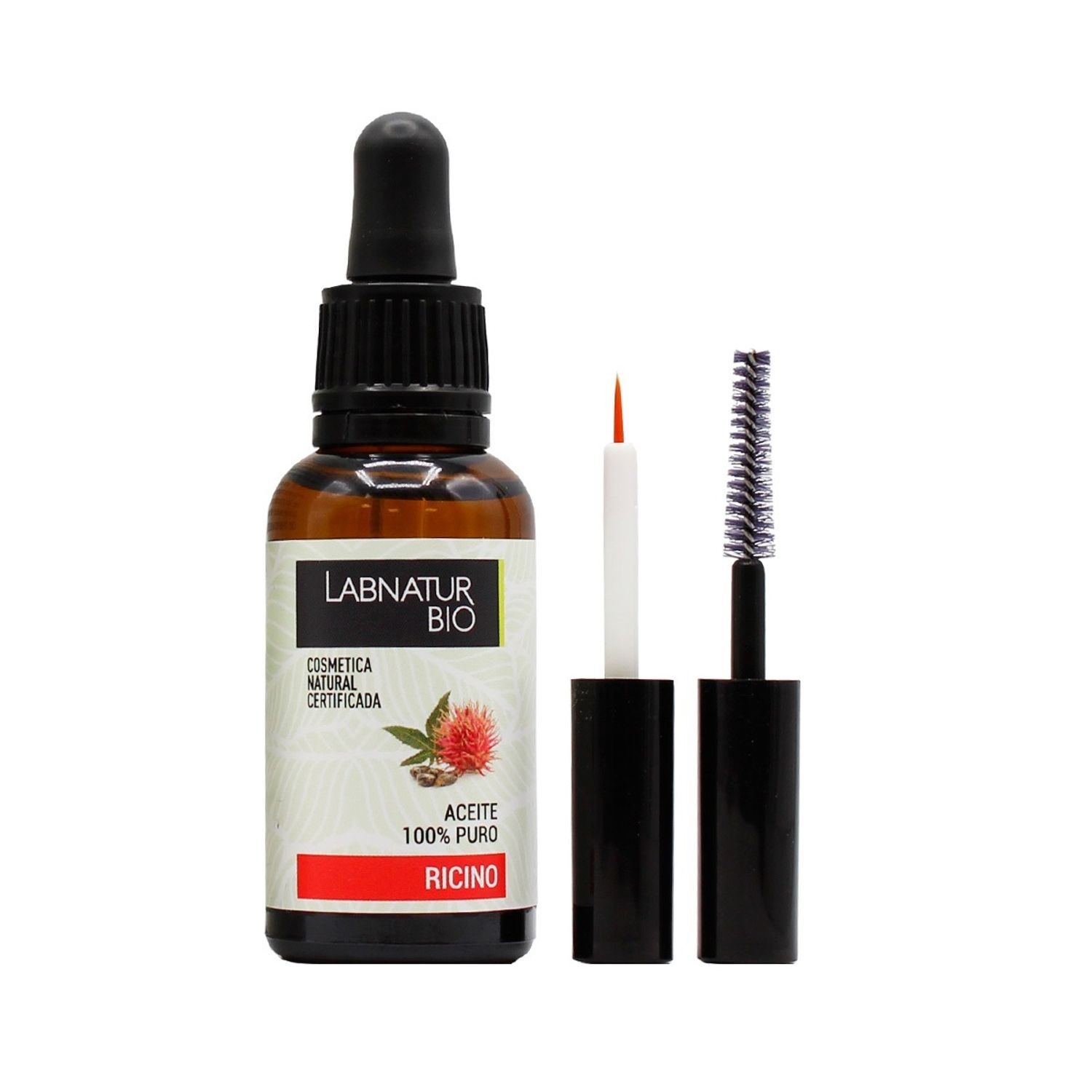 Set Ulei 100% pur Ricin Labnatur Bio 30 ml si Kit rimel fotografia produsului