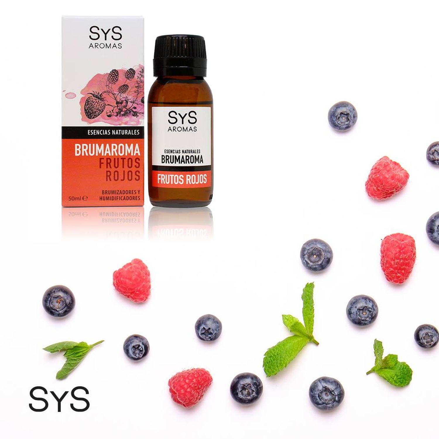 Esenta naturala Brumaroma difuzor/umidificator SyS Aromas - Fructe rosii 50 ml fotografia produsului View 5 L