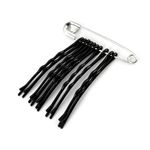Set agrafe clasice pentru par 5 cm, 10 bucati, Negre fotografia produsului