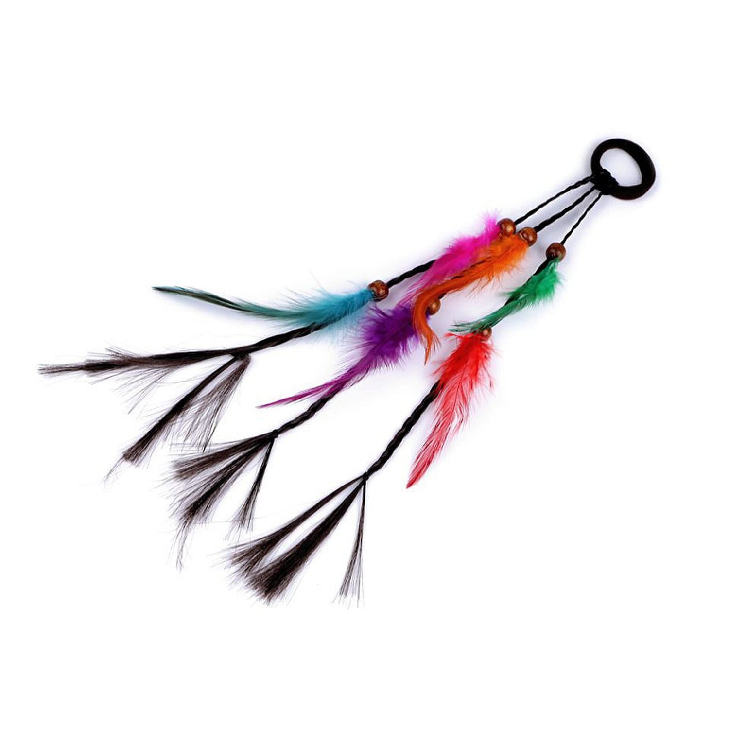 Elastic par cu suvite impletite saten-multicolor Indian fotografia produsului