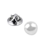 Brosa perla, inchizatoare decorativa 1 cm Alba fotografia produsului View 3 S