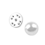 Brosa perla, inchizatoare decorativa 1 cm Alba fotografia produsului View 4 S