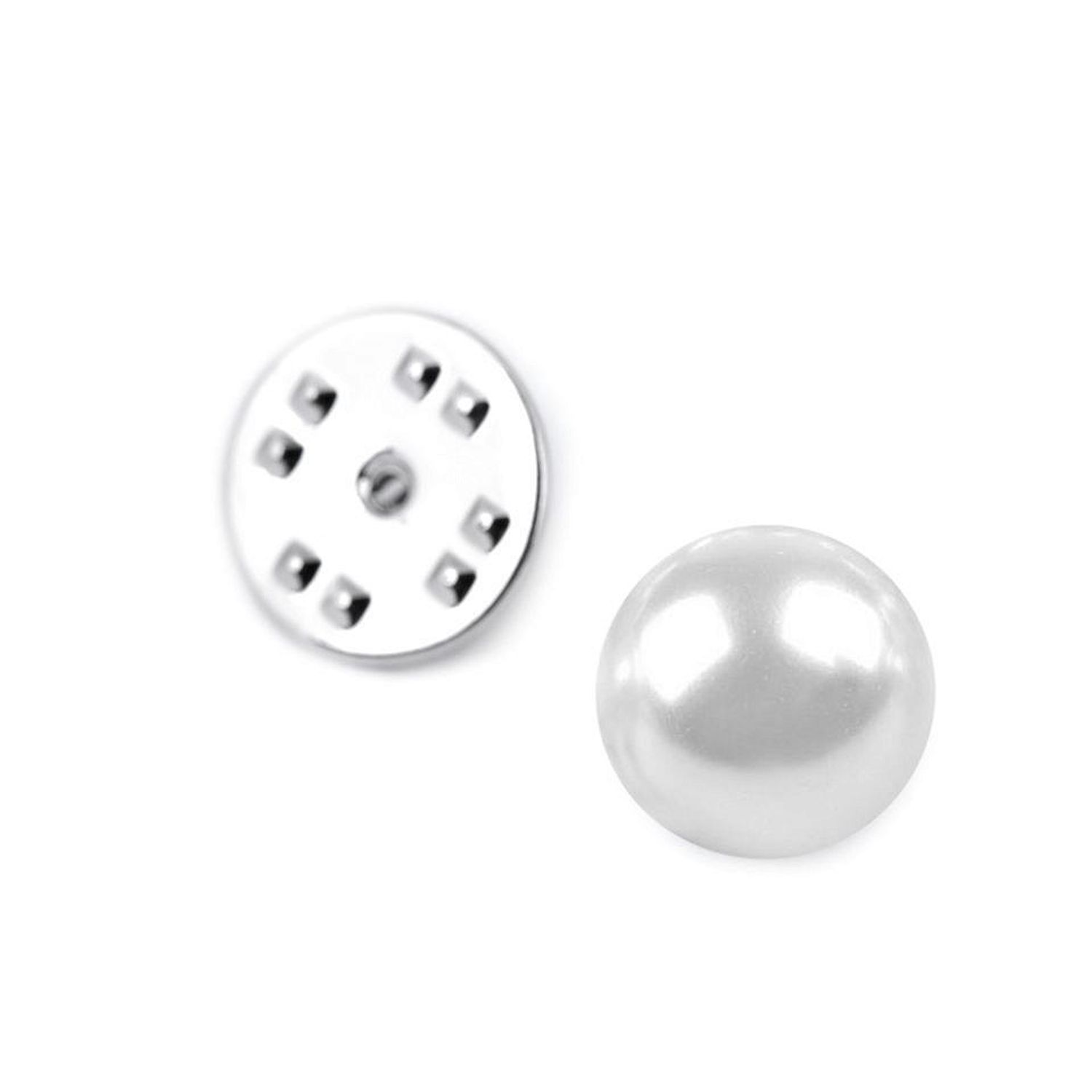 Brosa perla, inchizatoare decorativa 1 cm Alba fotografia produsului View 4 L