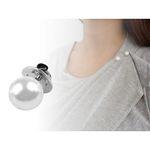 Brosa perla, inchizatoare decorativa 1 cm Alba fotografia produsului View 2 S