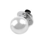 Brosa perla, inchizatoare decorativa 1 cm Alba fotografia produsului