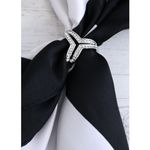 Inel pentru esarfa cu strasuri 2,6 x 2,2 cm, Crystal fotografia produsului View 2 S