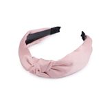 Cordeluta satinata cu nod pentru par, Roz pudrat fotografia produsului
