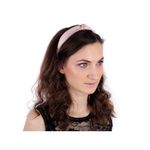 Cordeluta satinata cu nod pentru par, Bej pal fotografia produsului View 2 S