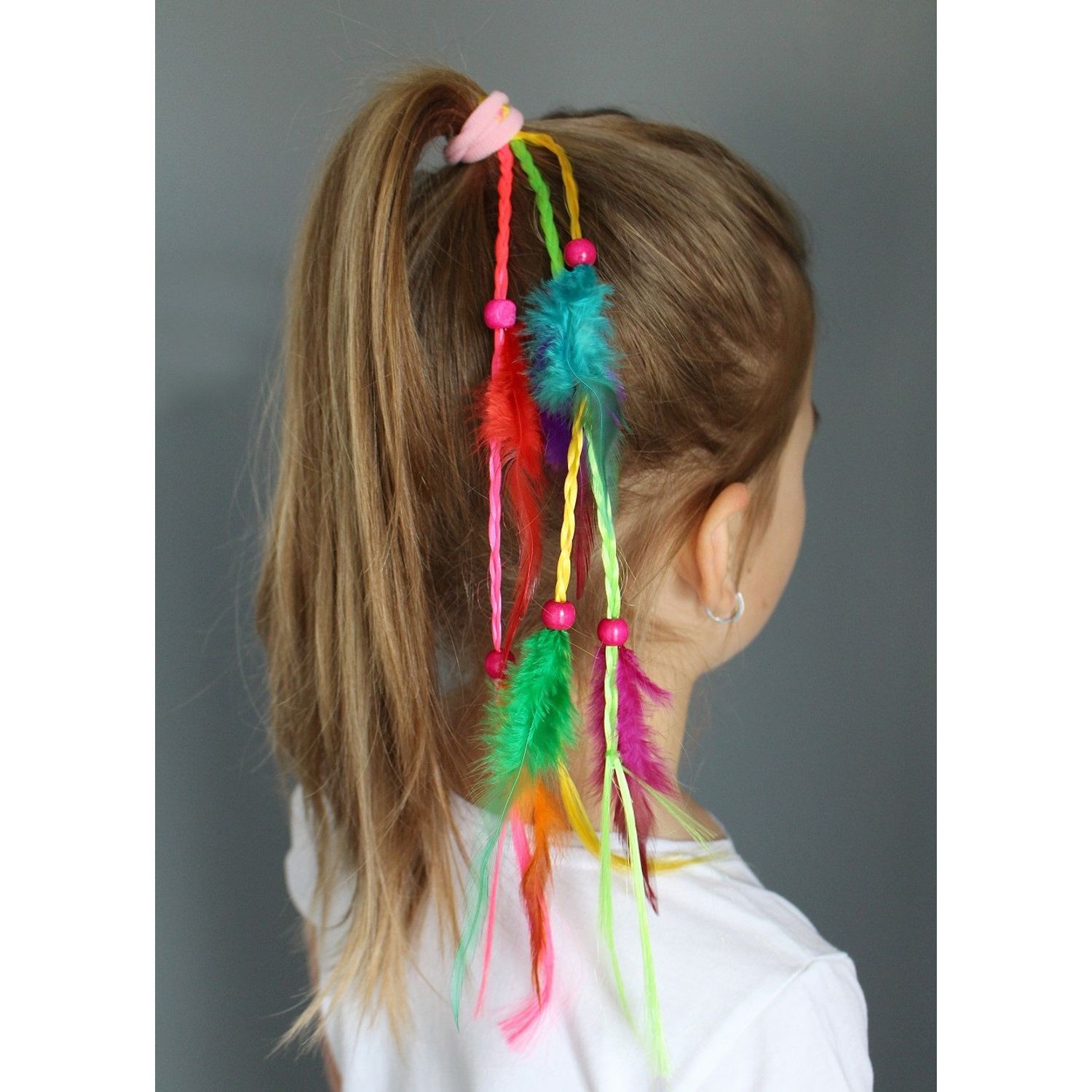 Elastic par cu suvite impletite multicolor Indian fotografia produsului View 4 L