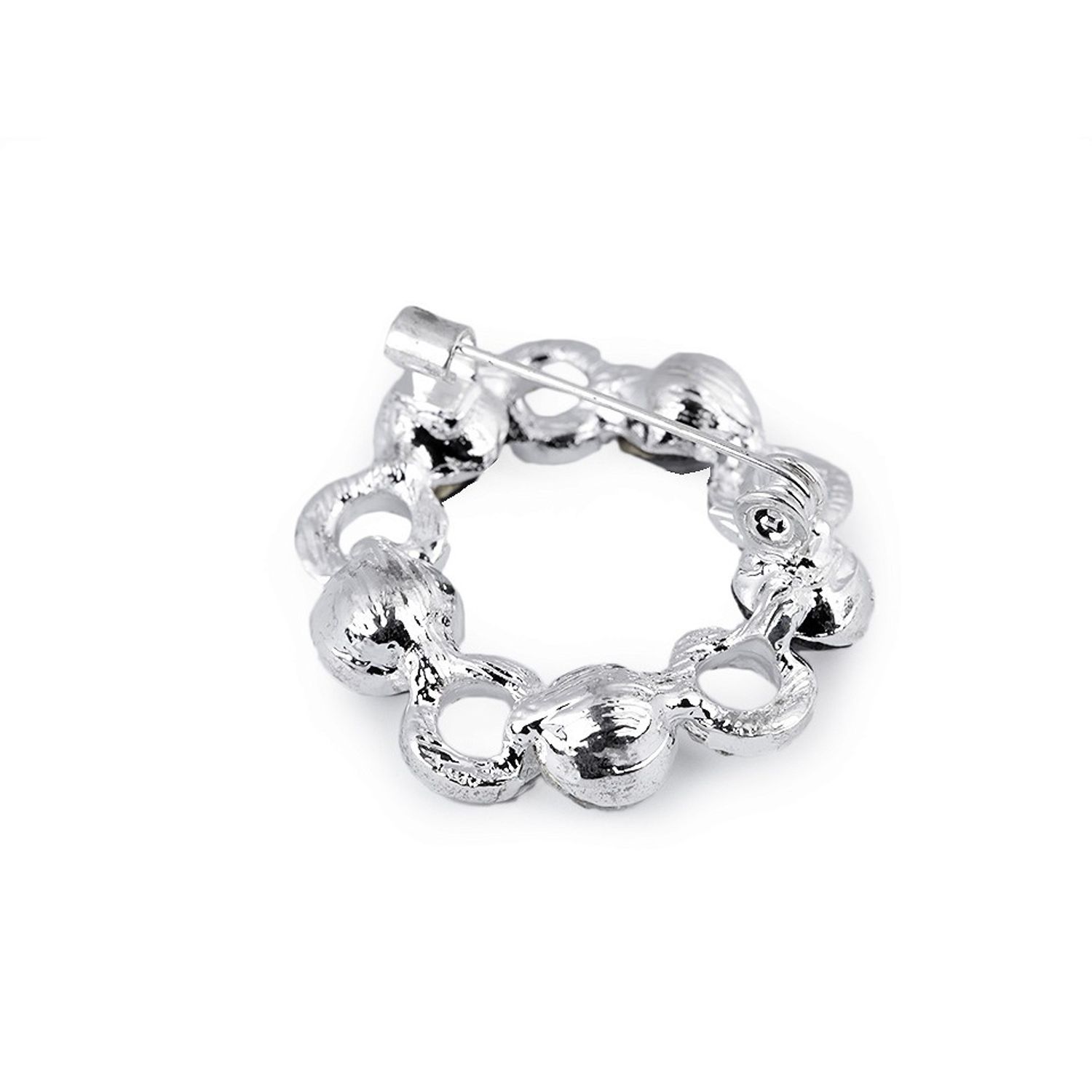 Brosa eleganta cu strasuri 3 cm, Antracit fotografia produsului View 2 L