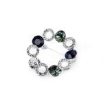 Brosa eleganta cu strasuri 3 cm, Antracit fotografia produsului