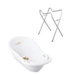 Set cadita alba Elefant 102 cm + Suport universal metalic DZ fotografia produsului