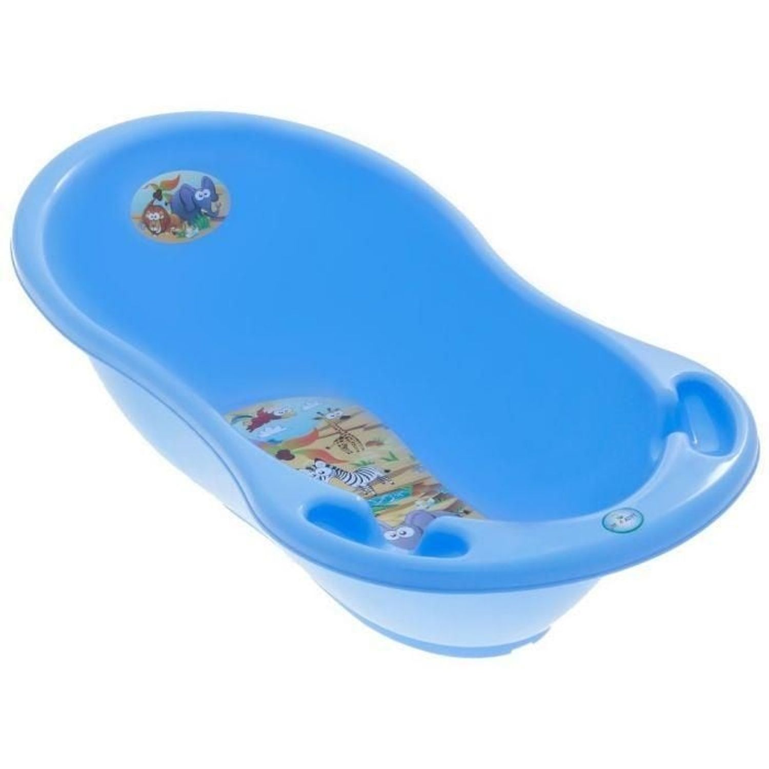 Cadita copii plastic 102 cm Safari, albastra cu senzor de temperatura fotografia produsului