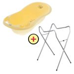 Set cadita 102 cm + Suport universal metalic ZT Galben fotografia produsului