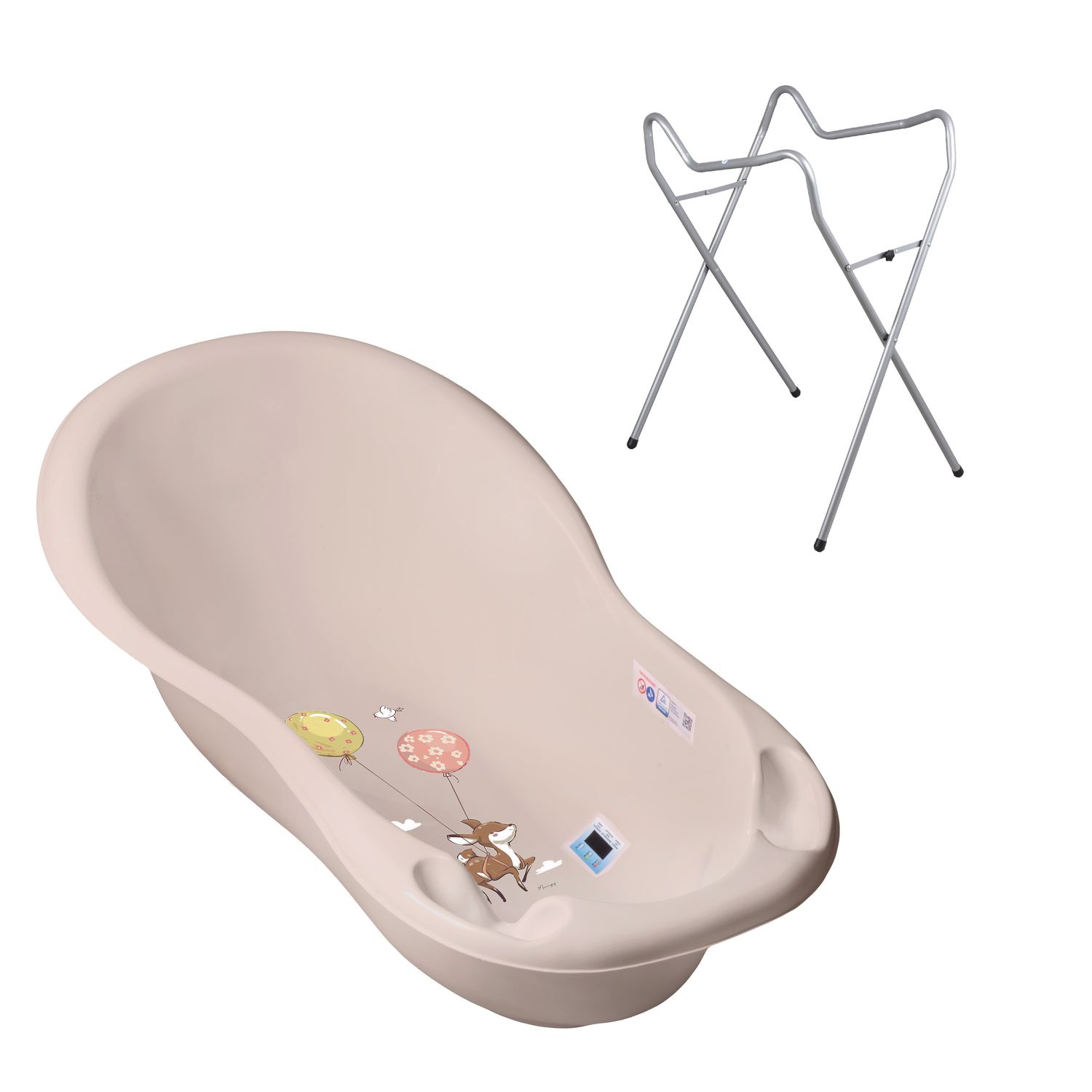 Set cadita 86 cm + Suport universal metalic Forest Fairytail Gri fotografia produsului