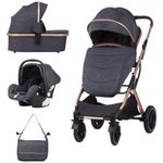 Carucior Chipolino Zara 3 in 1 anthracite fotografia produsului