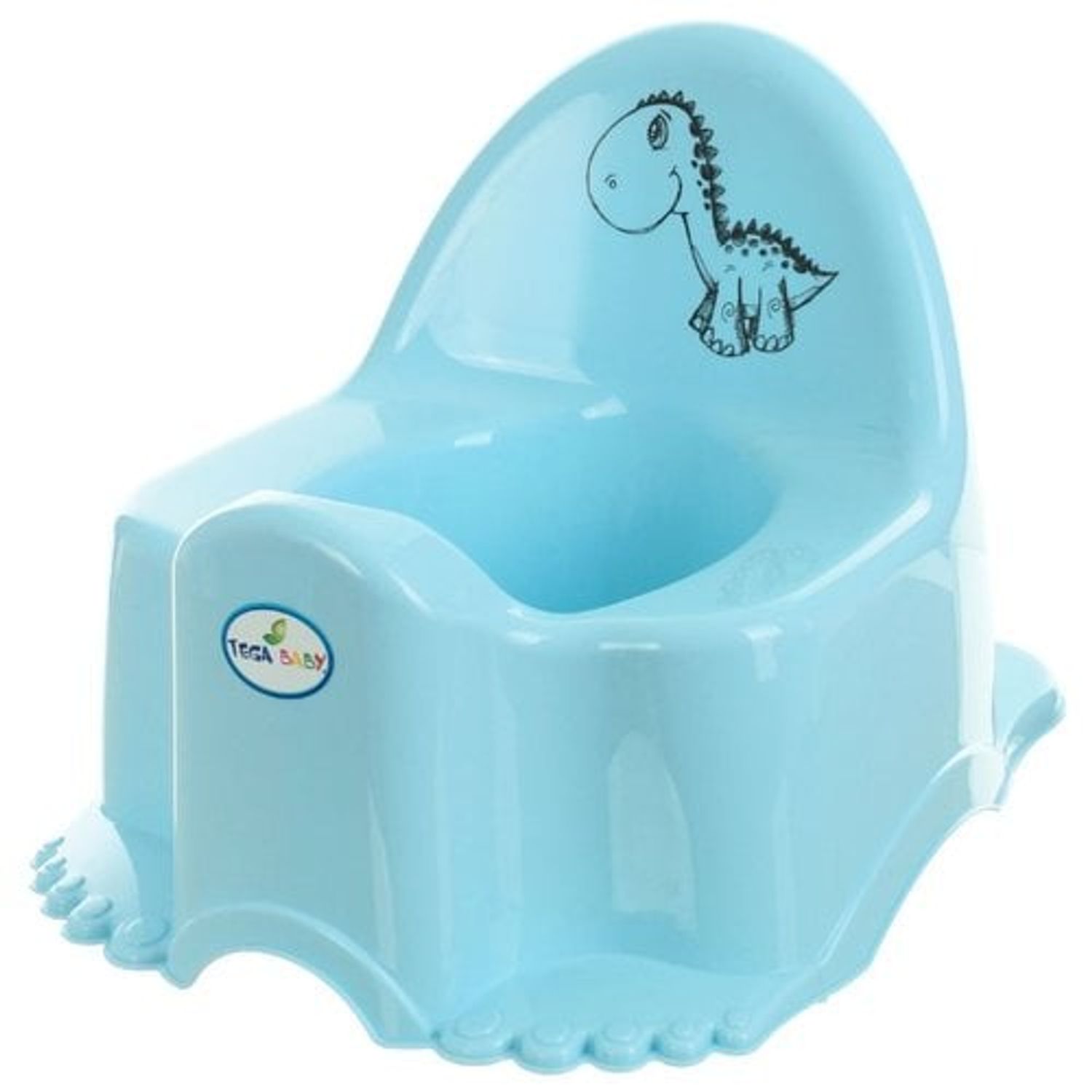 Olita plastic dinozaur albastru fotografia produsului