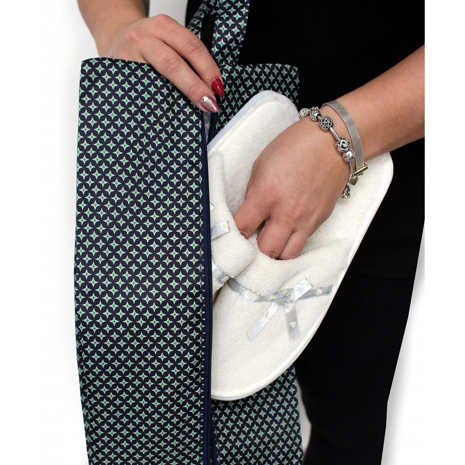 Sac / husa pentru incaltaminte impermeabil cu fermoar 20x37 cm, Bleu fotografia produsului View 3 L