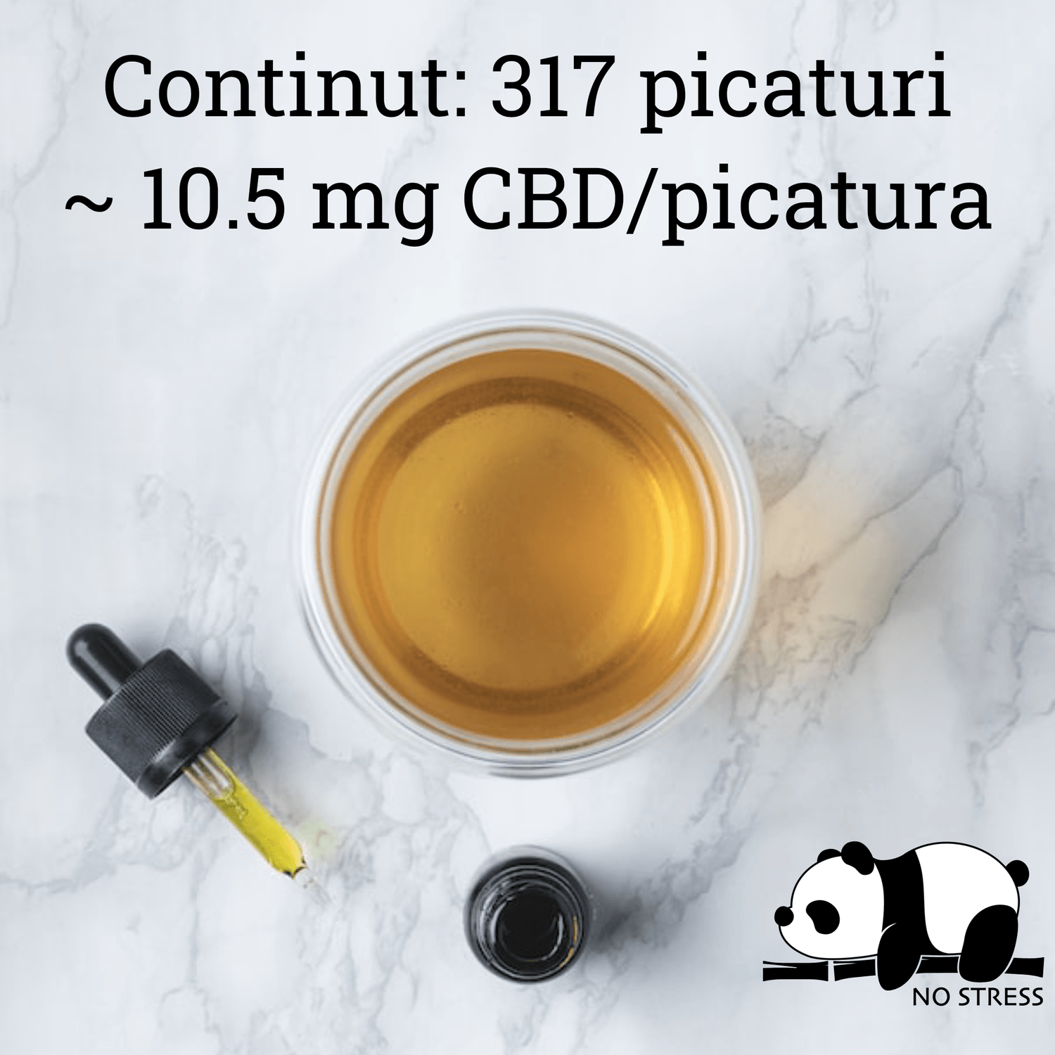 Ulei din seminte de canepa, 10 ml, cu aroma portocala, 33.3 % CBD No Stress fotografia produsului View 5 L